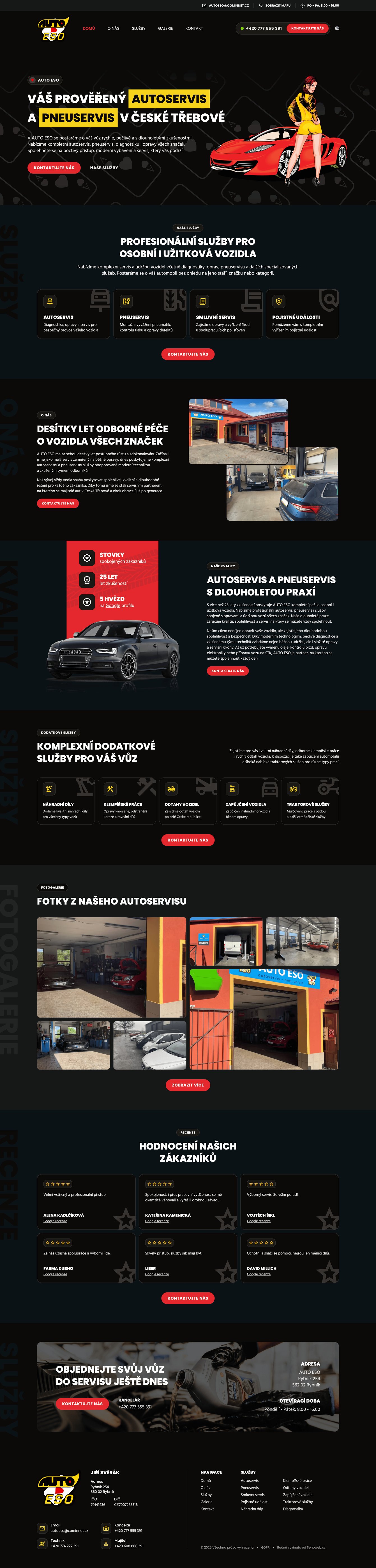 Ukázka firemního webu AUTO ESO