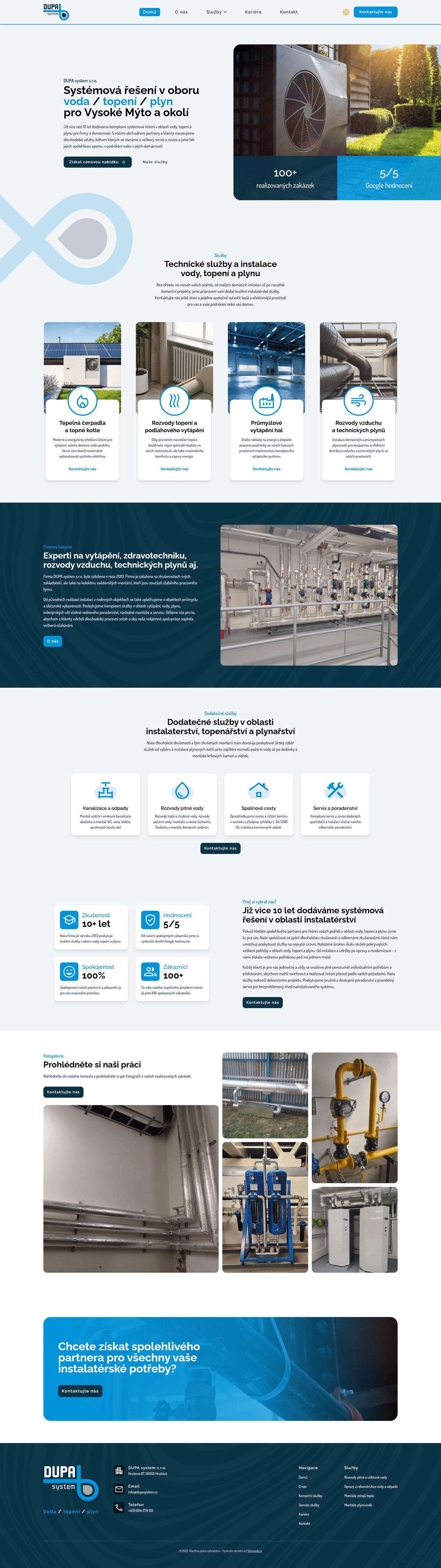 Ukázka firemního webu DUPA system s.r.o.