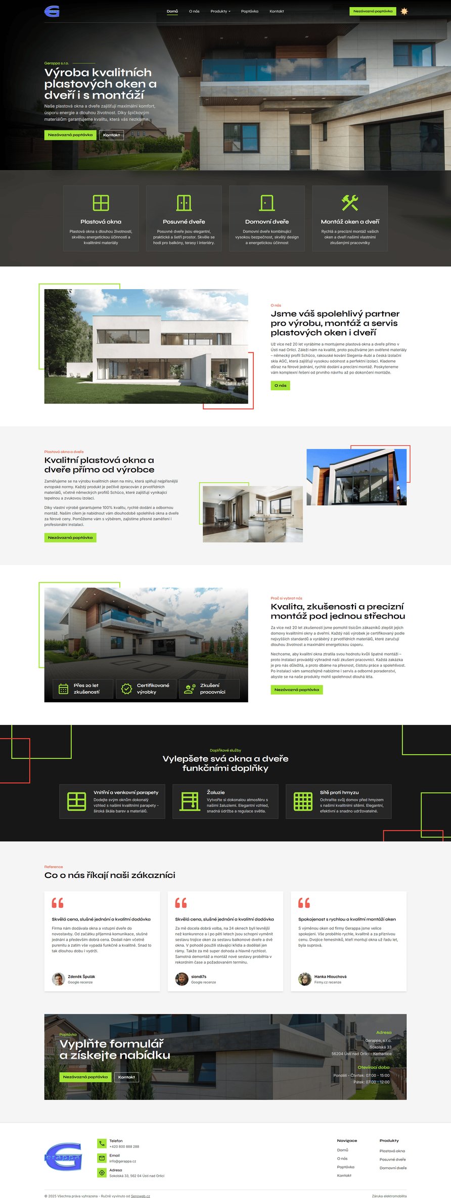 Ukázka firemního webu Gerappa s.r.o.