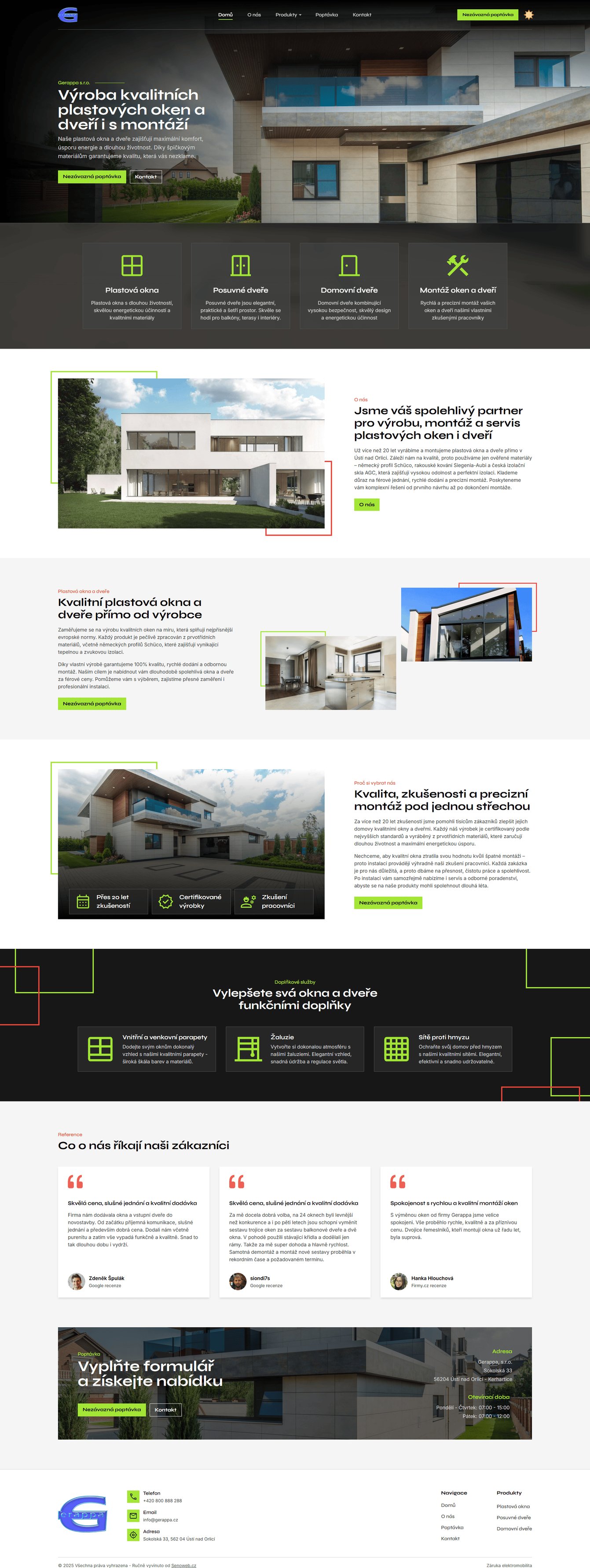 Ukázka firemního webu Gerappa s.r.o.